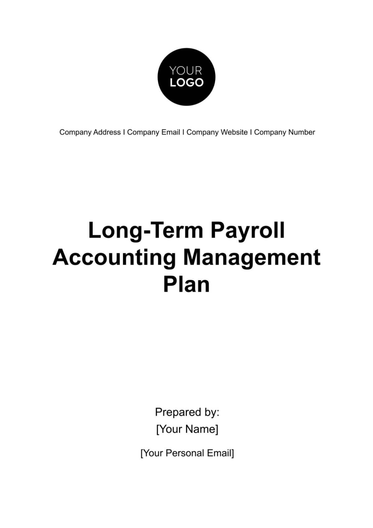 Long-Term Payroll Accounting Management Plan Template