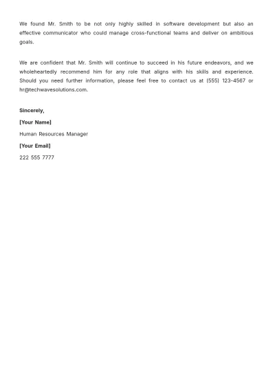 Free Job Experience Letter Template to Edit Online