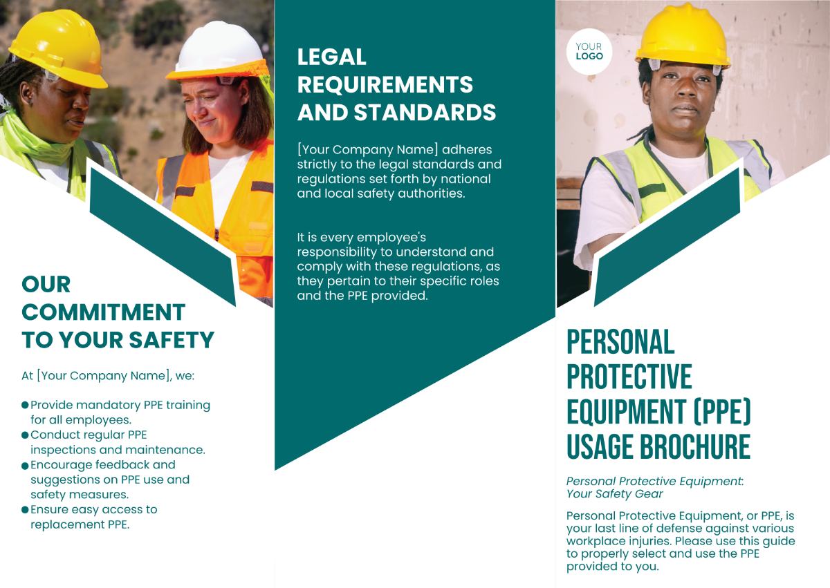 Personal Protective Equipment (PPE) Usage Brochure Template