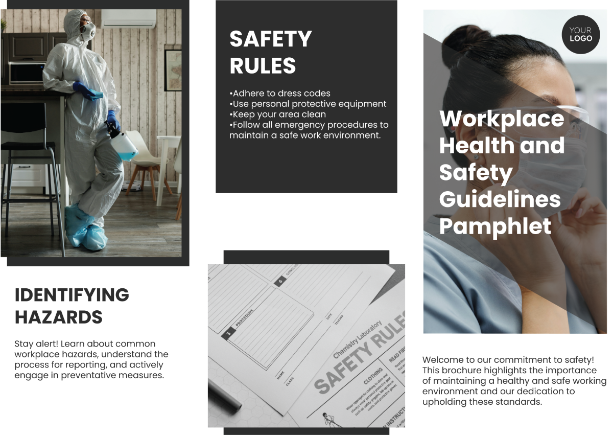Workplace Health and Safety Guidelines Pamphlet Template