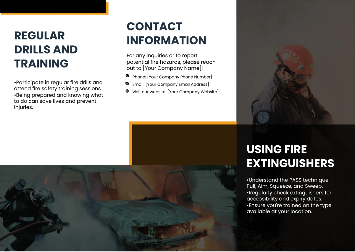 Free Fire Safety and Prevention Pamphlet Template to Edit Online