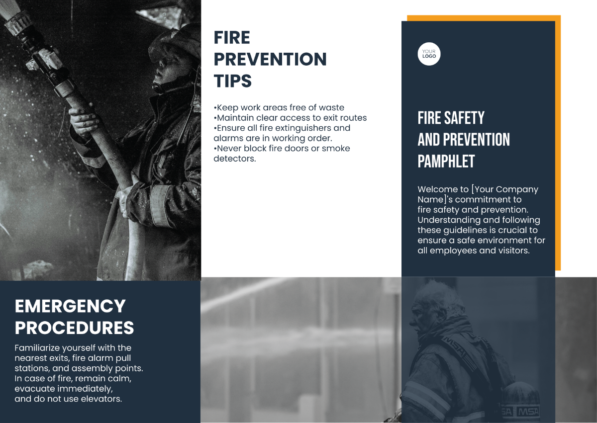 Fire Safety and Prevention Pamphlet Template