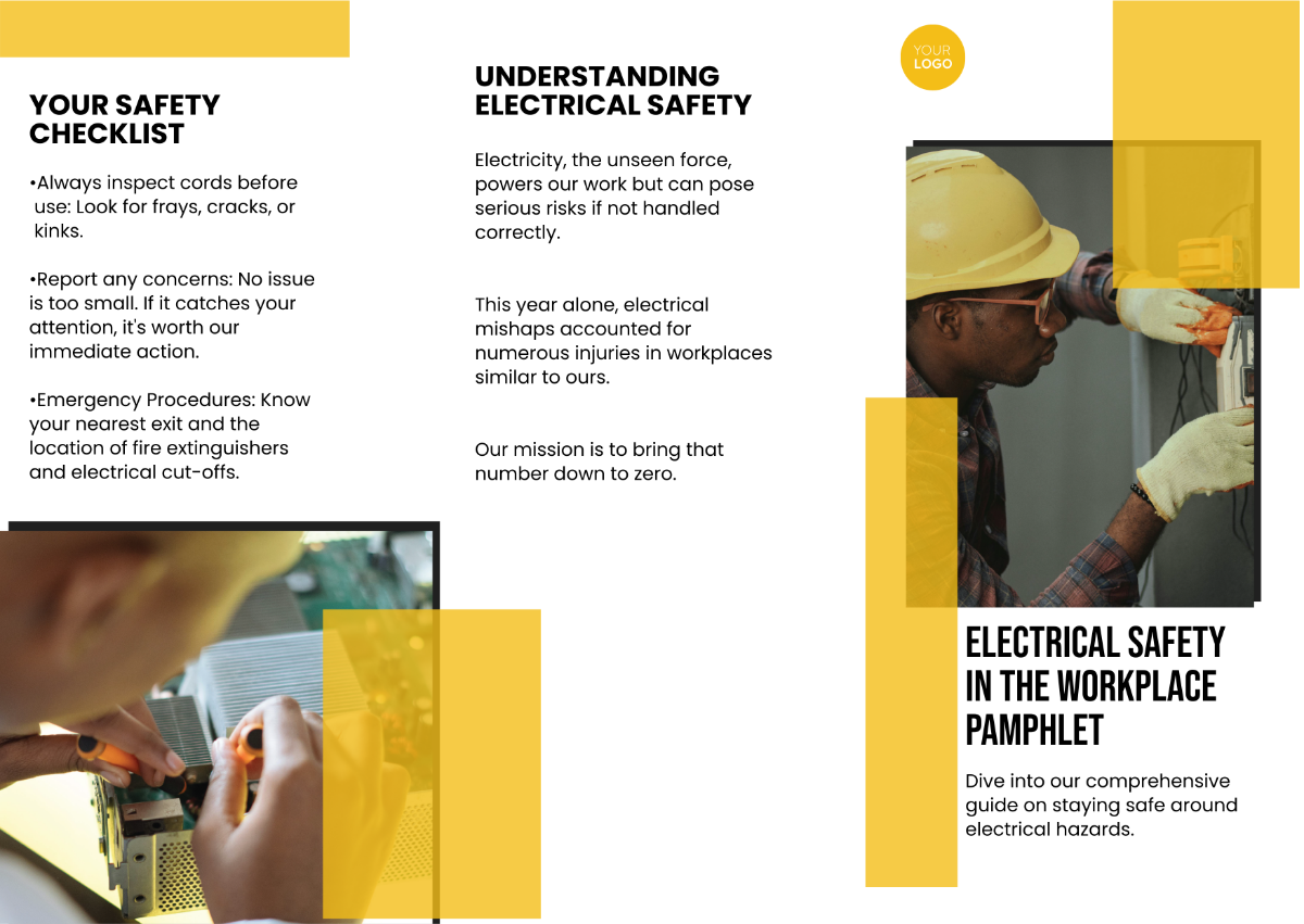 Electrical Safety in the Workplace Pamphlet Template