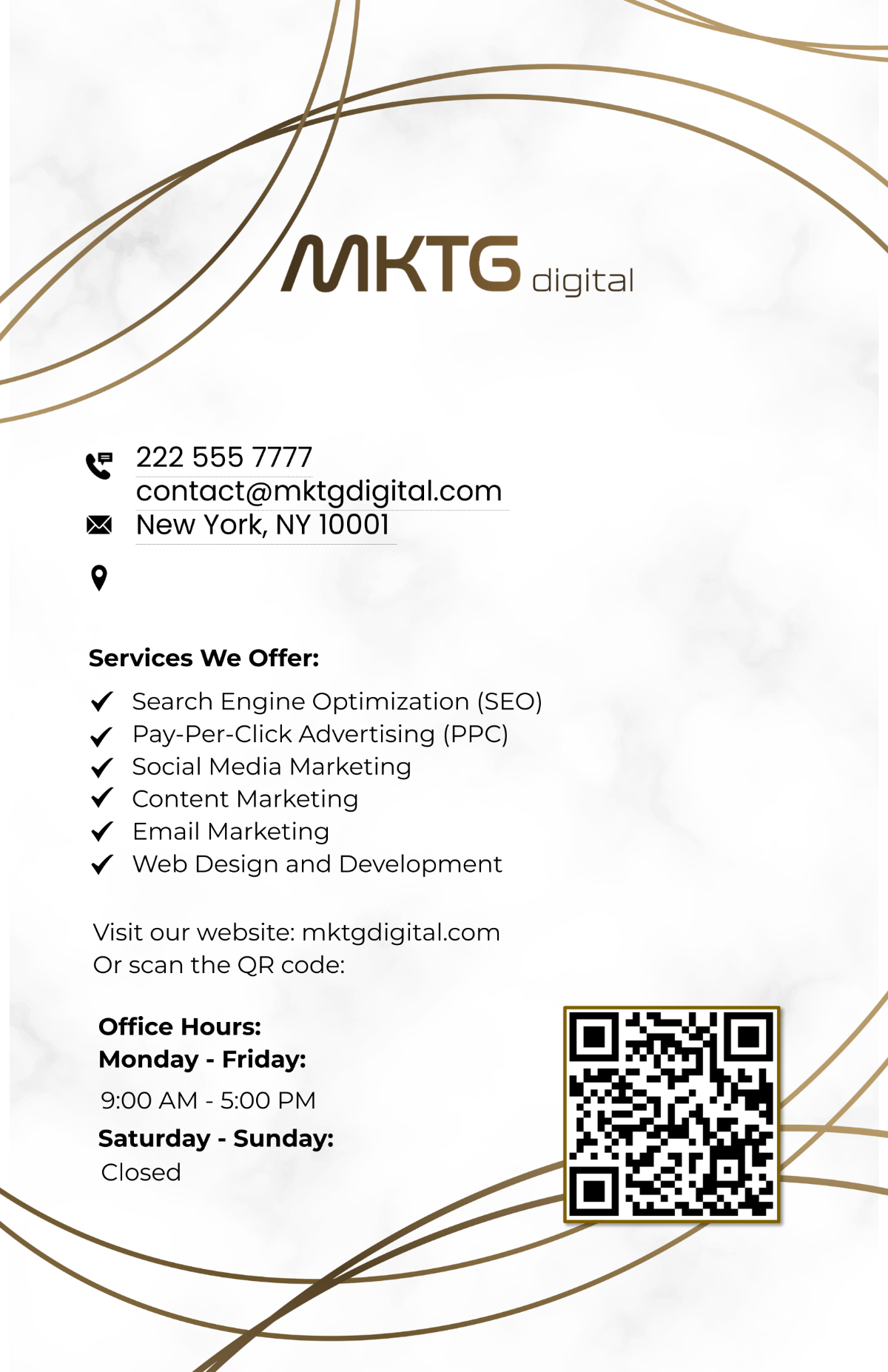Digital Marketing Agency Reception Desk Signage