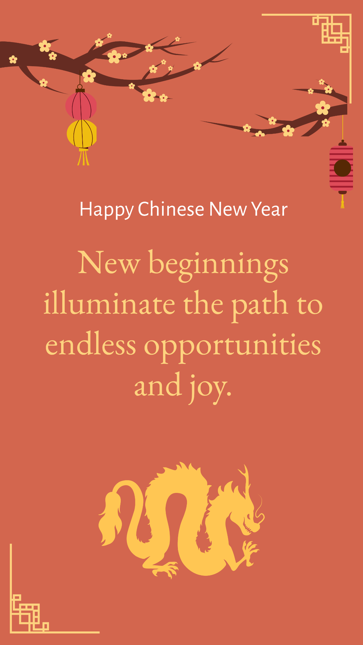 Chinese New Year Inspirational Quotes Template