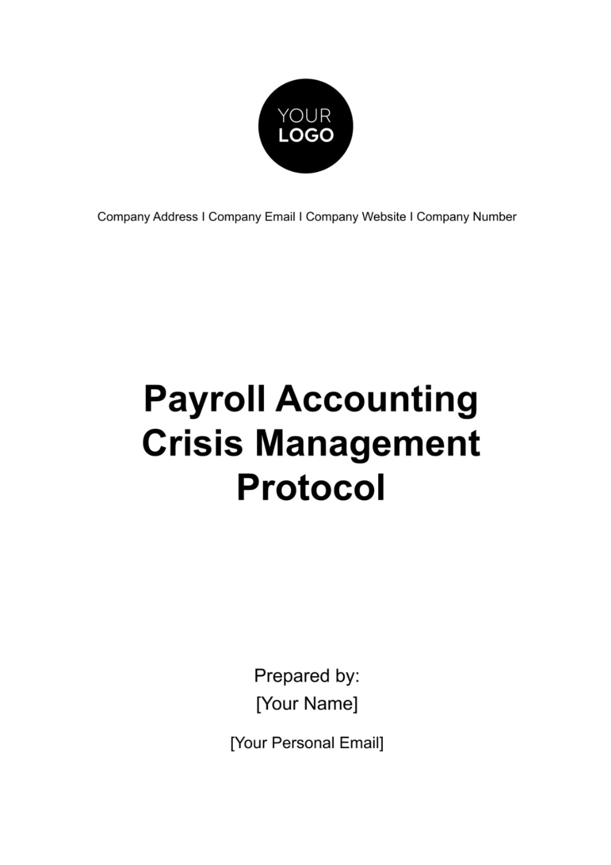 Free Payroll Accounting Crisis Management Protocol Template