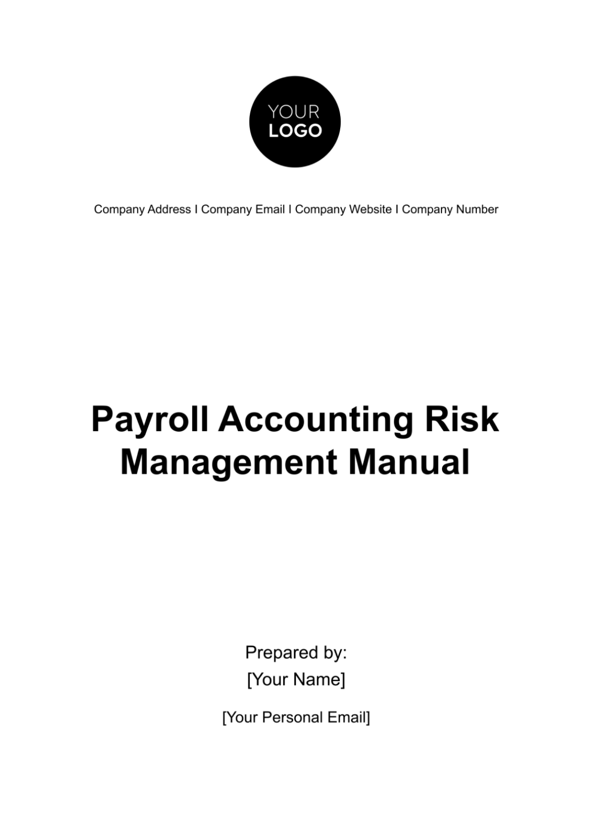 Payroll Accounting Risk Management Manual Template
