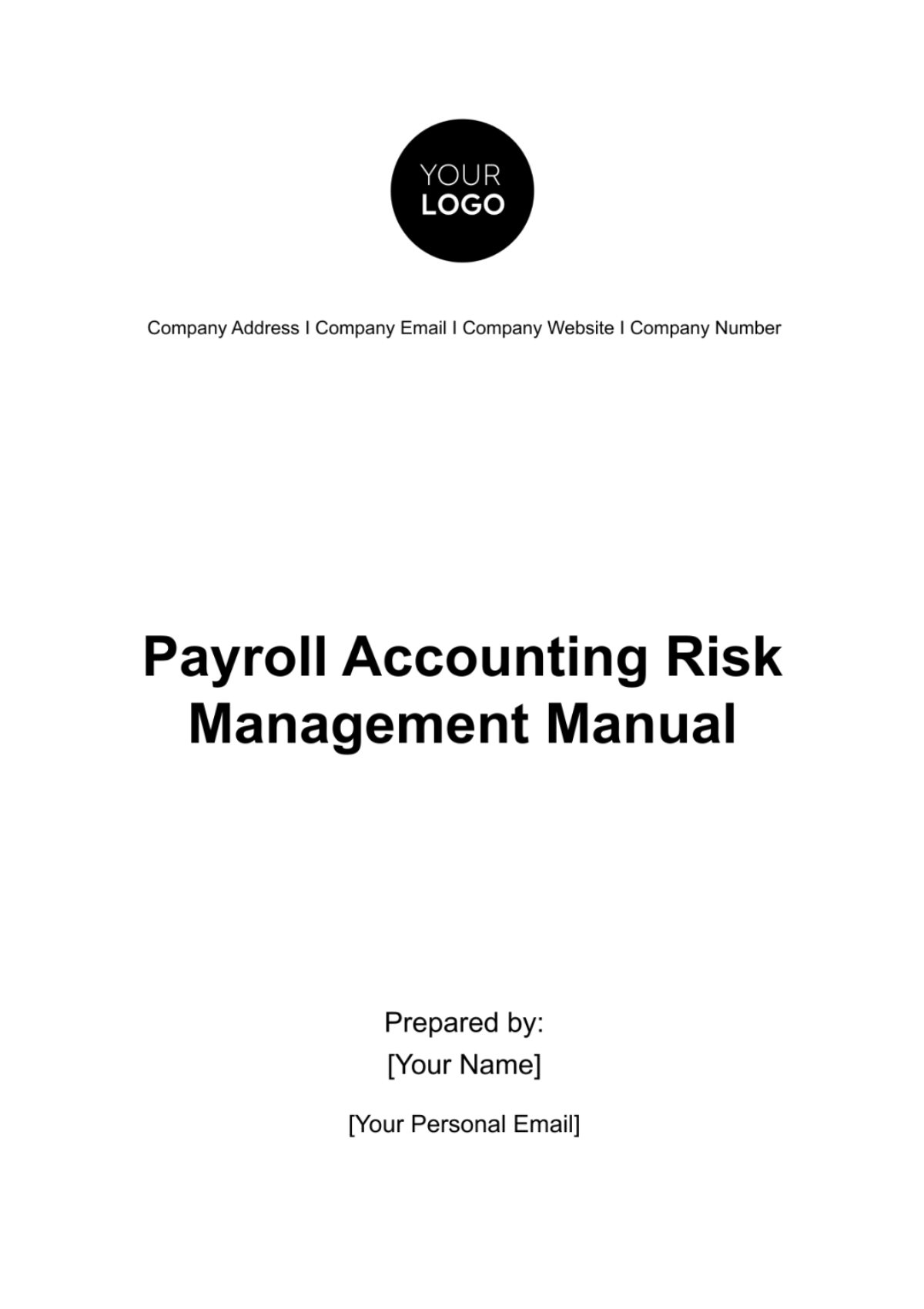 Payroll Accounting Risk Management Manual Template