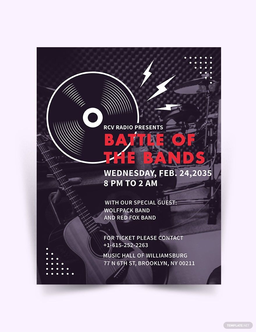 Battle Of The Bands Flyer Template