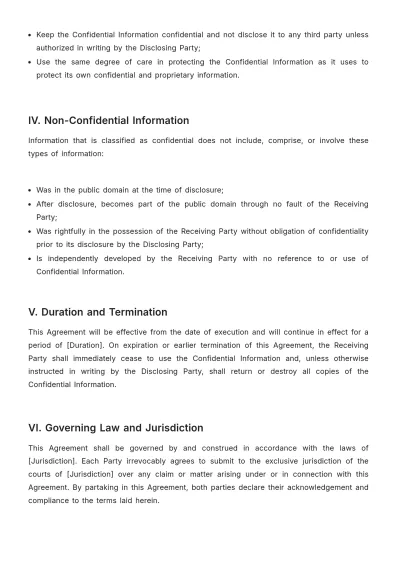 Free Accounting Asset Confidentiality NDA Template to Edit Online