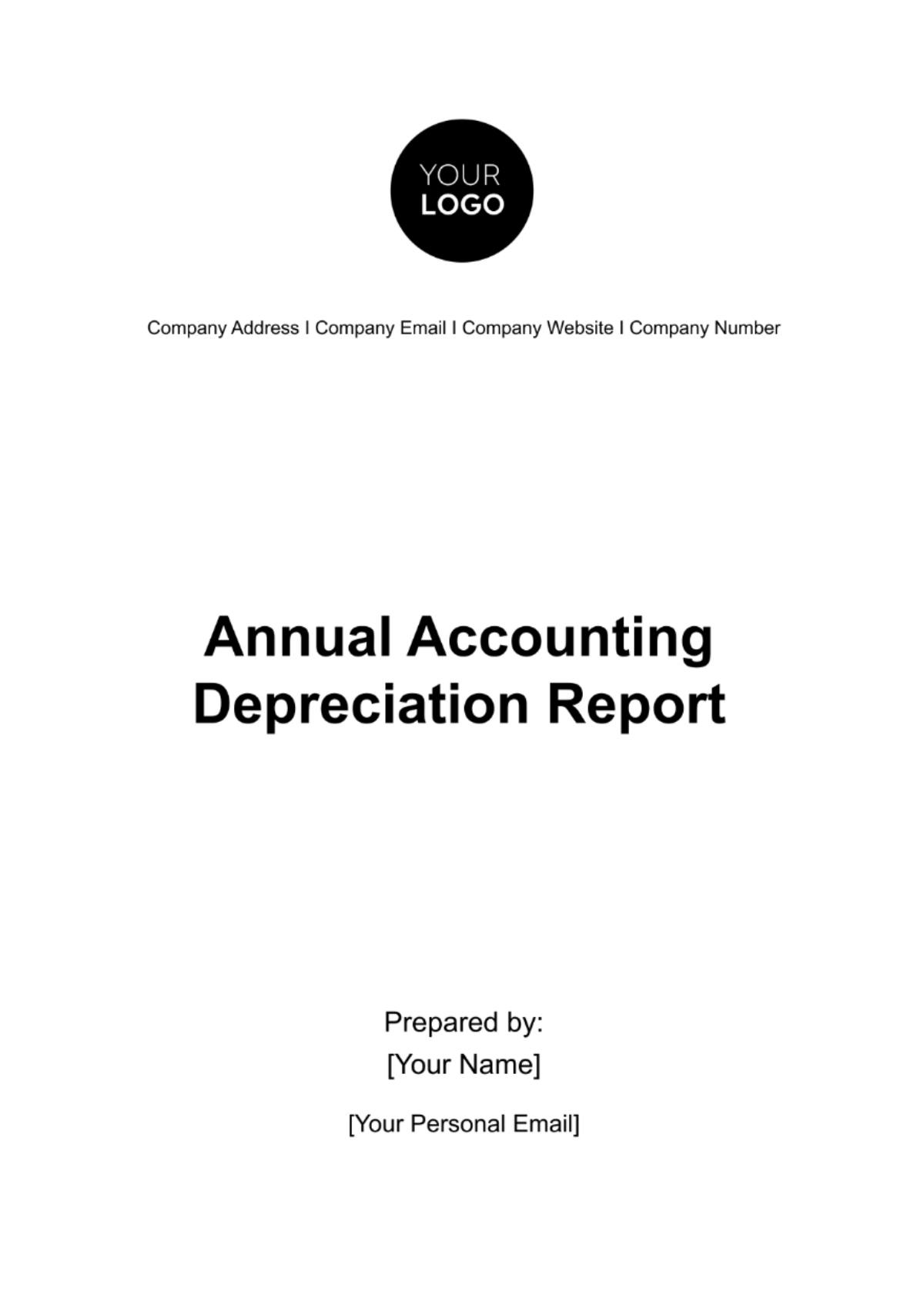 Annual Accounting Depreciation Report Template
