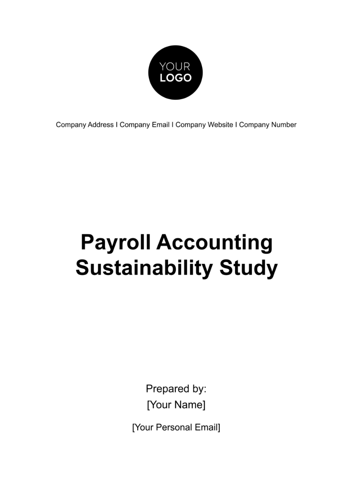 Payroll Accounting Sustainability Study Template
