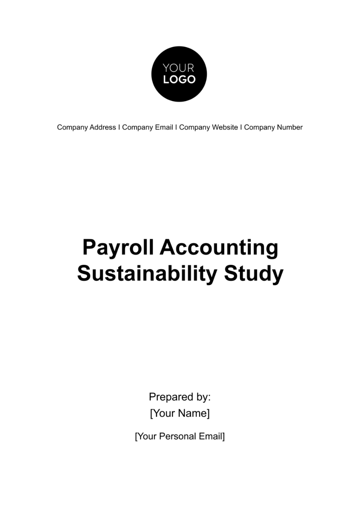 Payroll Accounting Sustainability Study Template