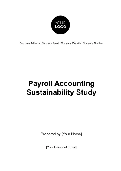 Free Payroll Accounting Sustainability Study Template to Edit Online