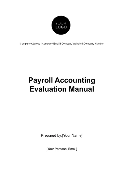 Free Payroll Accounting Evaluation Manual Template to Edit Online