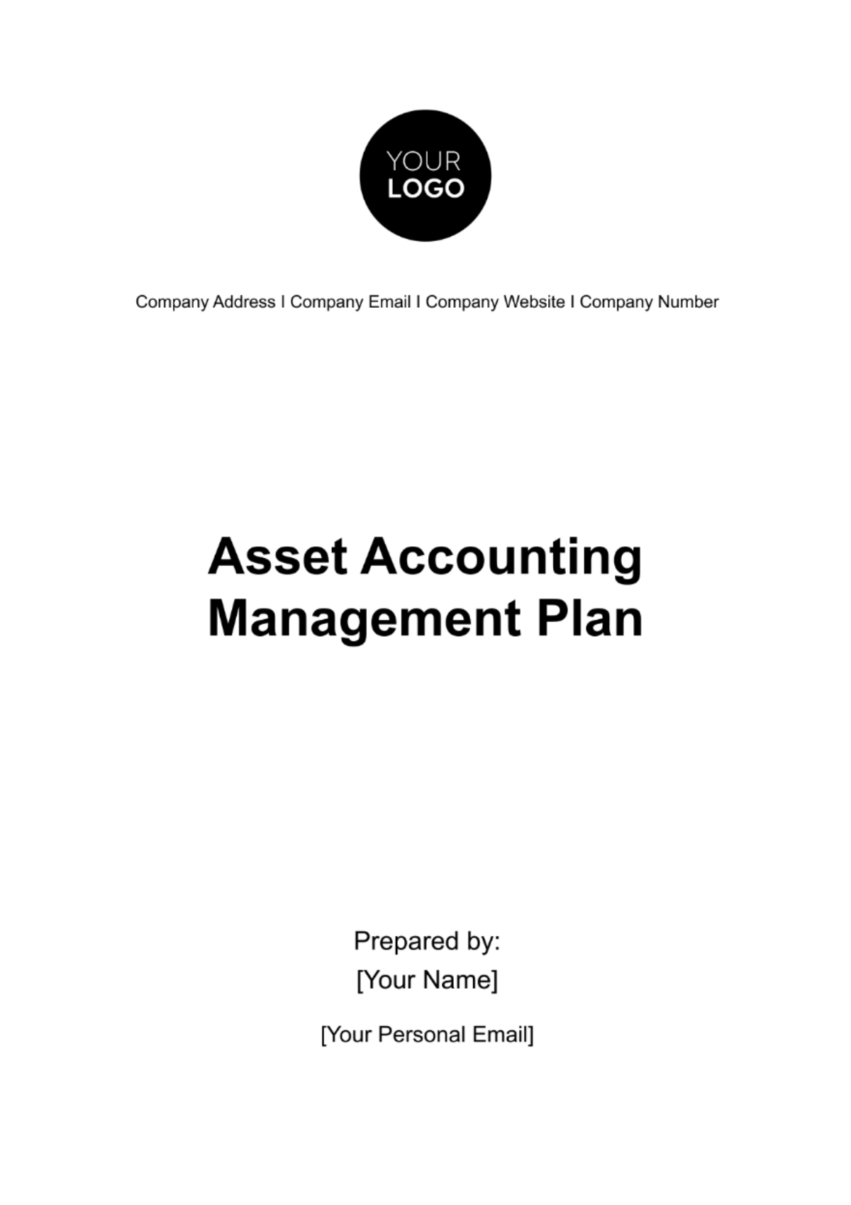 Asset Accounting Management Plan Template