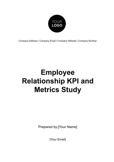 Free Employee Relationship KPI and Metrics Study HR Template to Edit Online