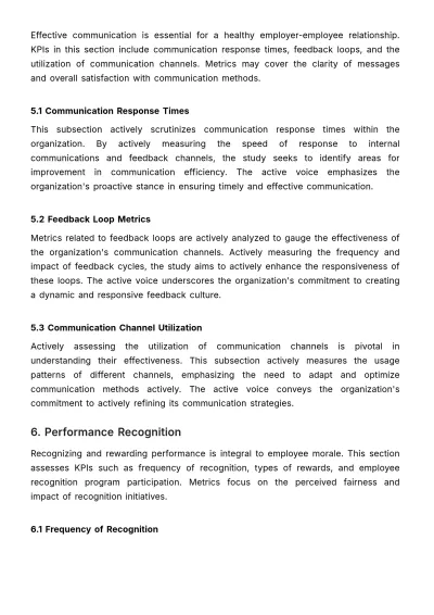 Free Employee Relationship KPI and Metrics Study HR Template to Edit Online
