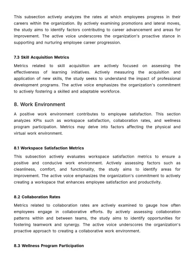 Free Employee Relationship KPI and Metrics Study HR Template to Edit Online