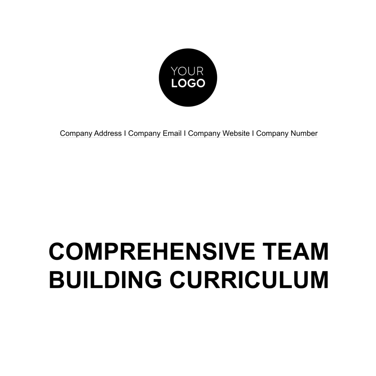 Comprehensive Team Building Curriculum HR Template - Edit Online & Download