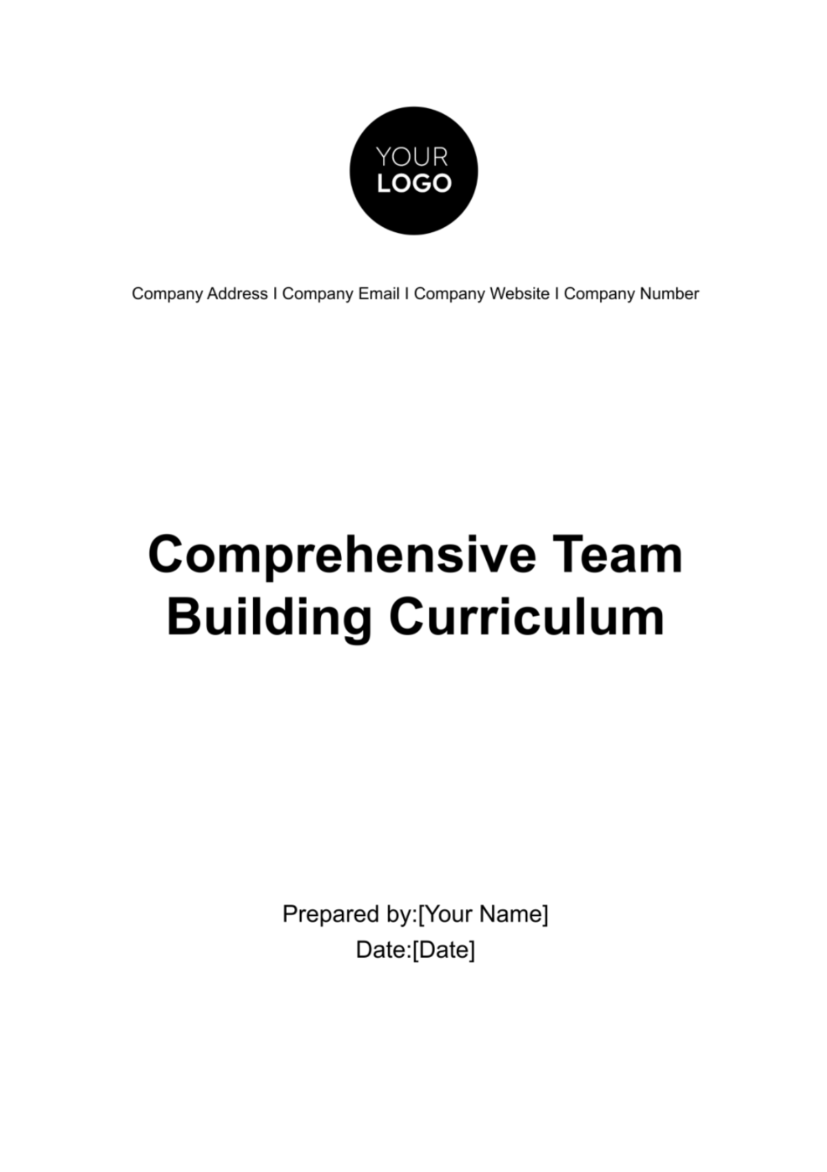 Comprehensive Team Building Curriculum HR Template - Edit Online & Download