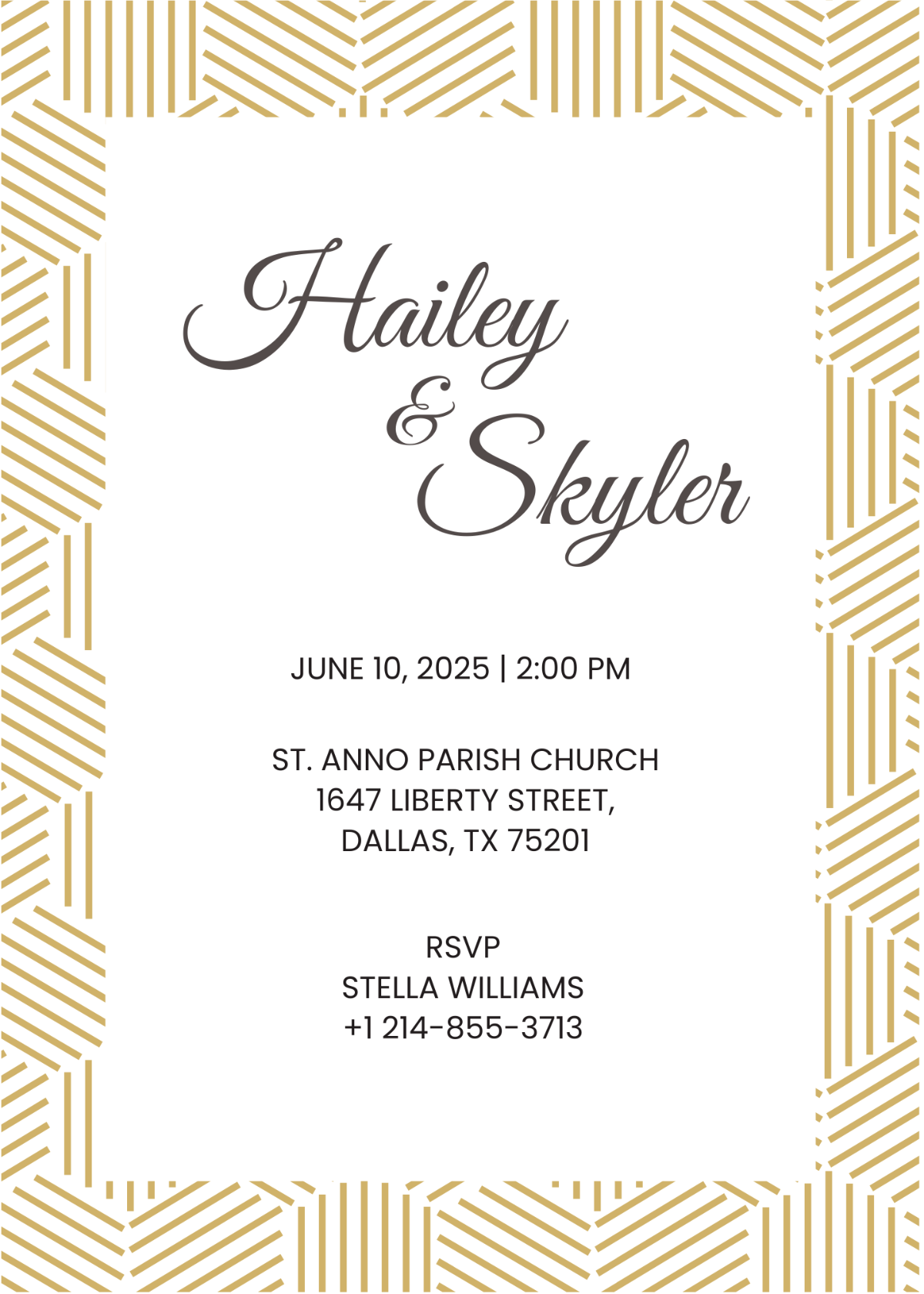 Skyler Wedding Invitation Template