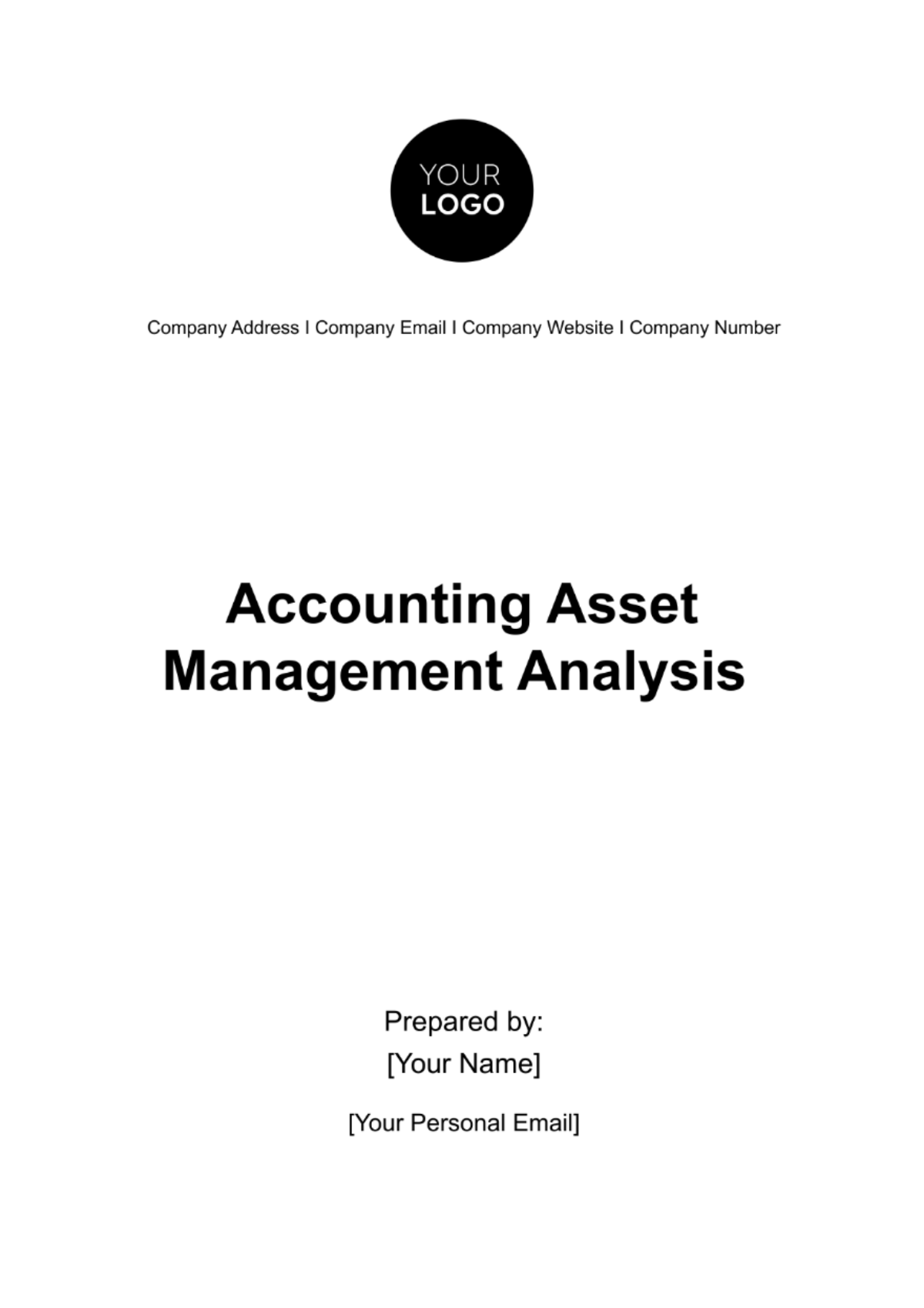 Accounting Asset Management Analysis Template