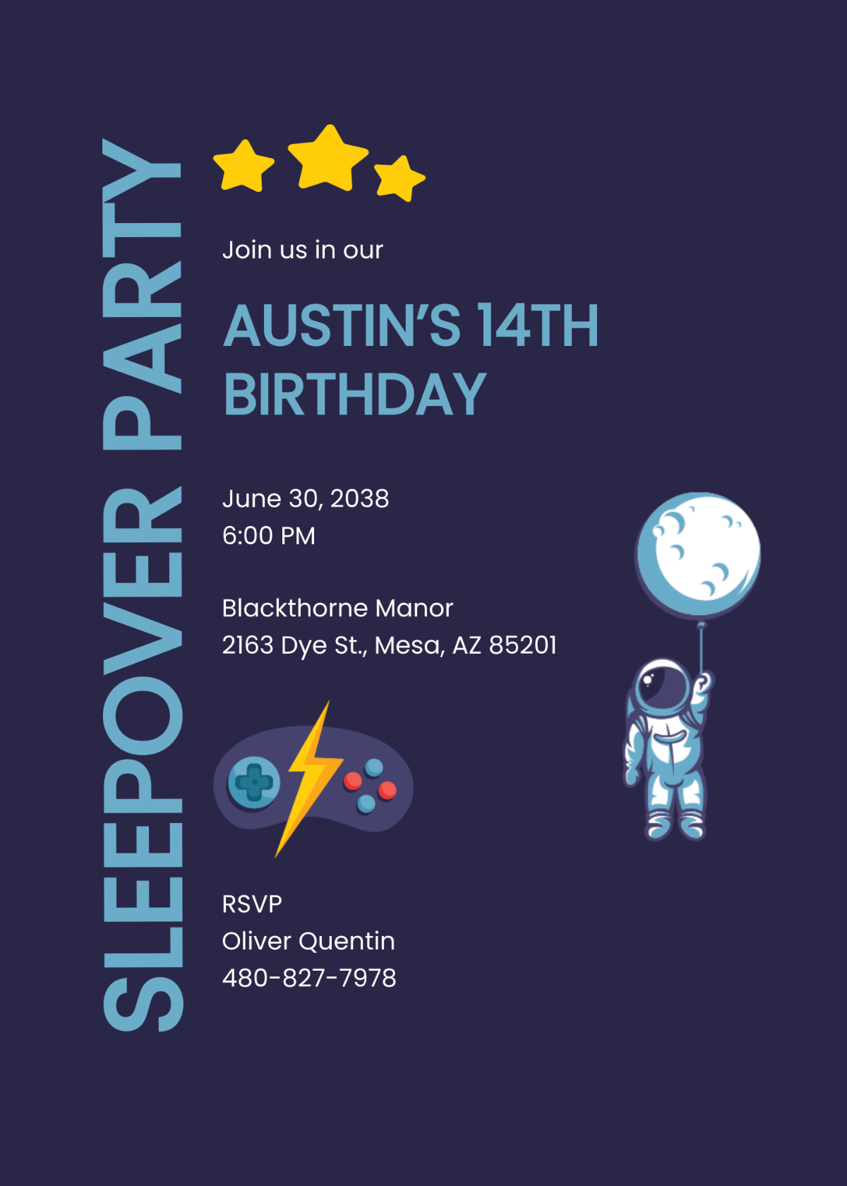 Free Sleepover Birthday Invitation Template