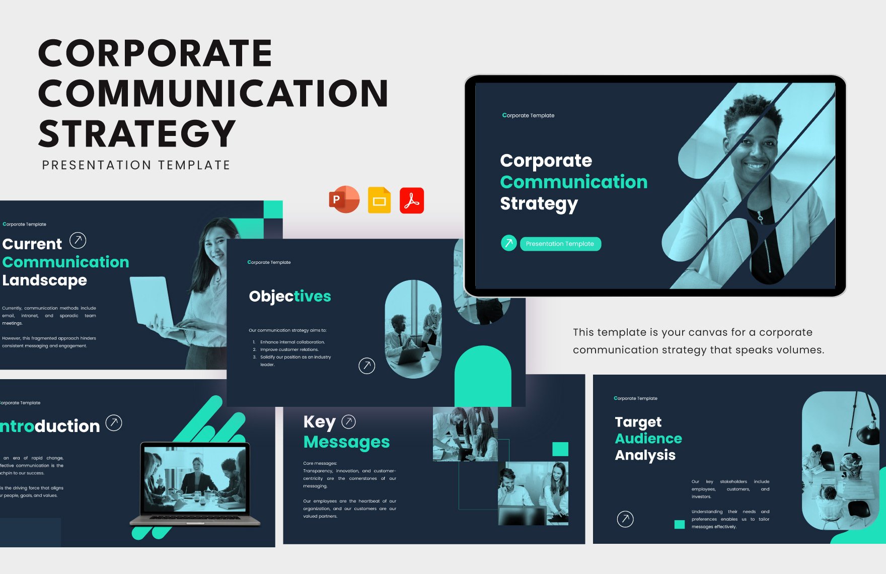Free Corporate Communication Strategy Template in PDF, PowerPoint, Google Slides