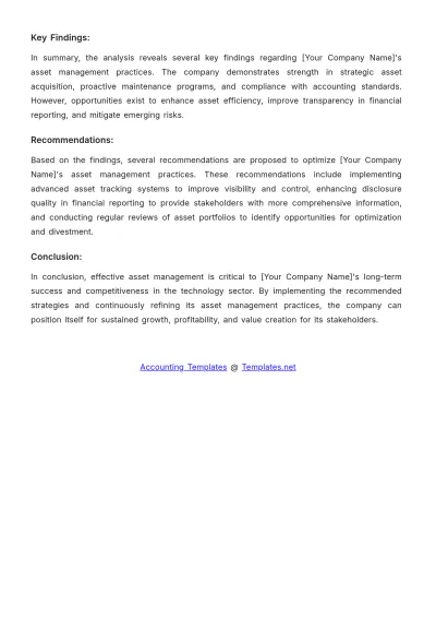 Free Accounting Asset Management Case Study Template to Edit Online