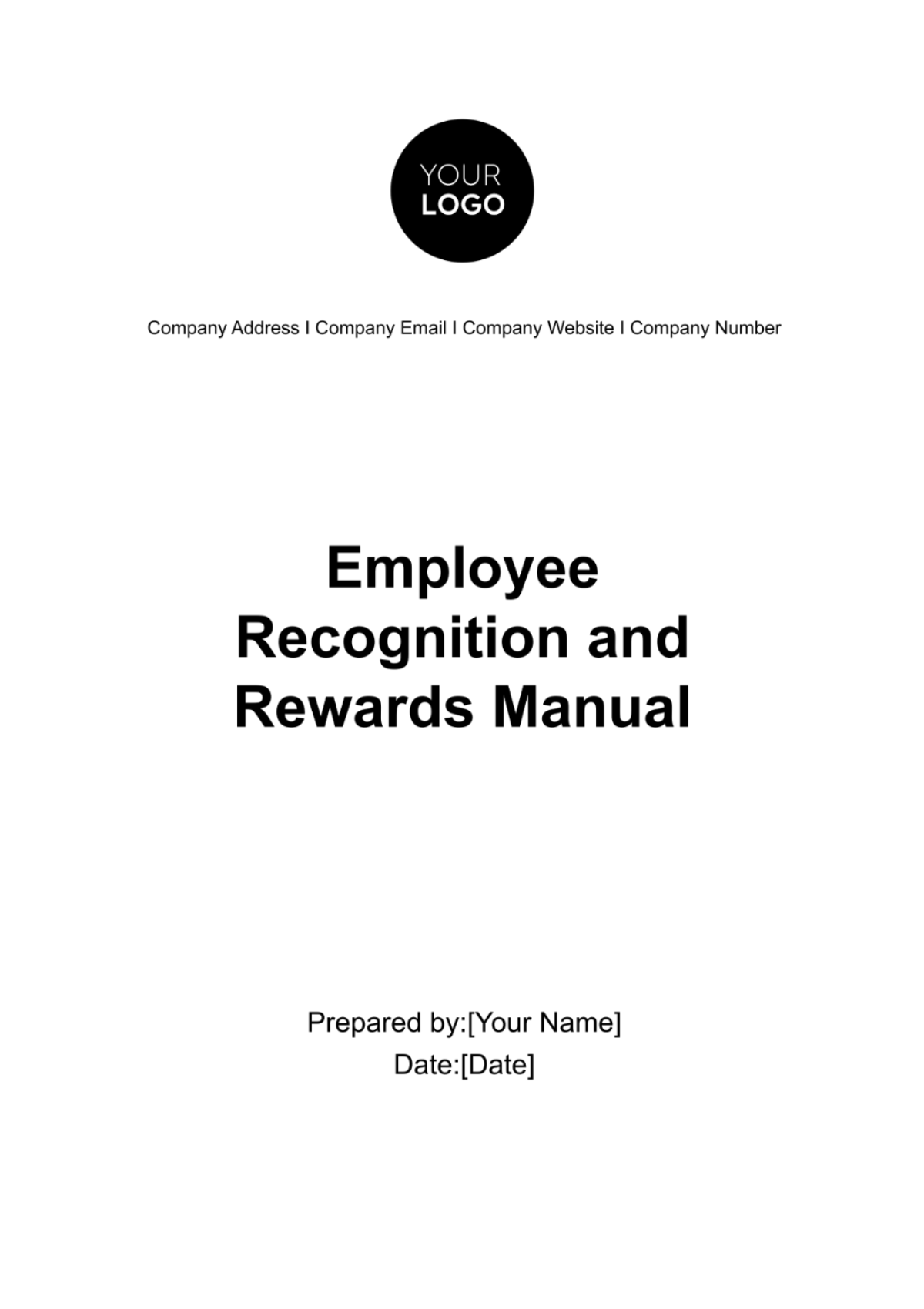 Employee Recognition and Rewards Manual HR Template