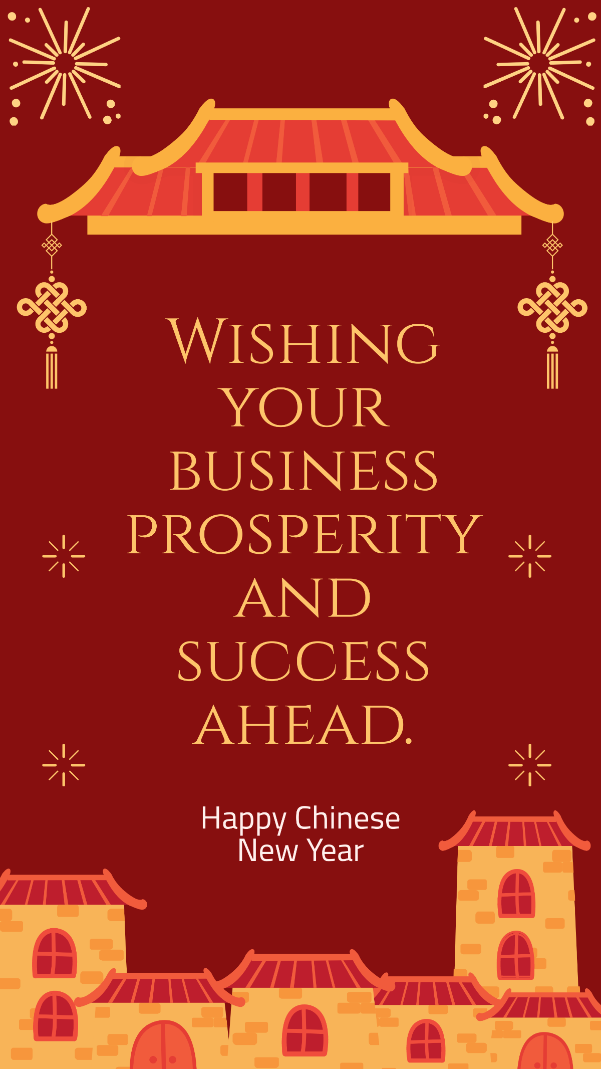 Chinese New Year Quotes for Business Template