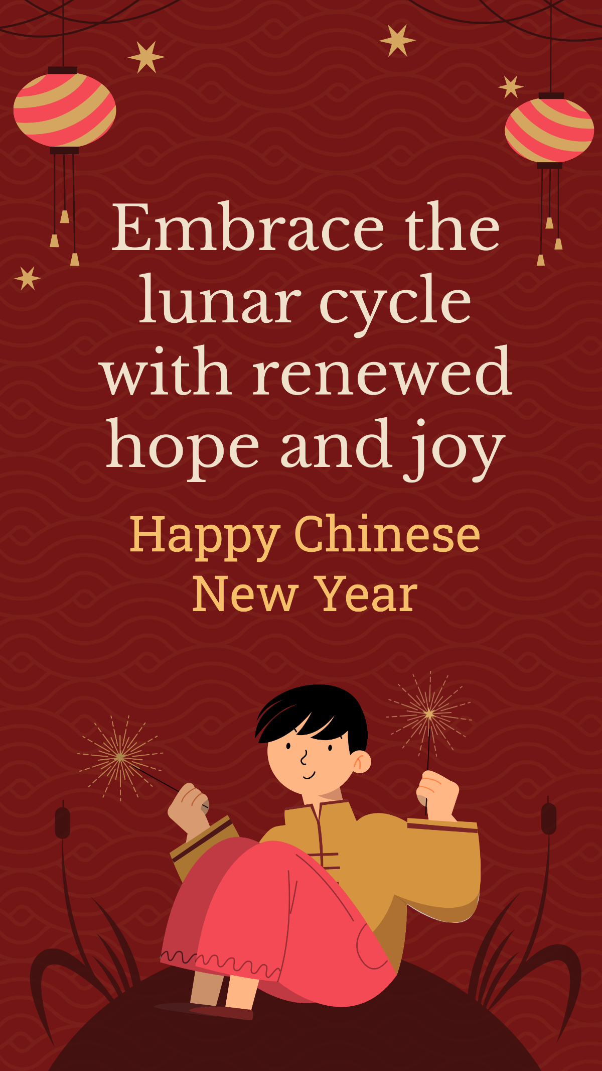 Chinese Lunar New Year Quotes Template