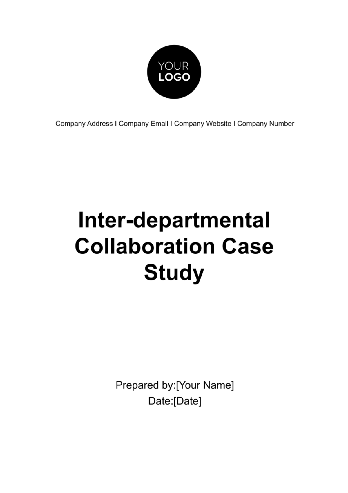 Free Inter-departmental Collaboration Case Study HR Template