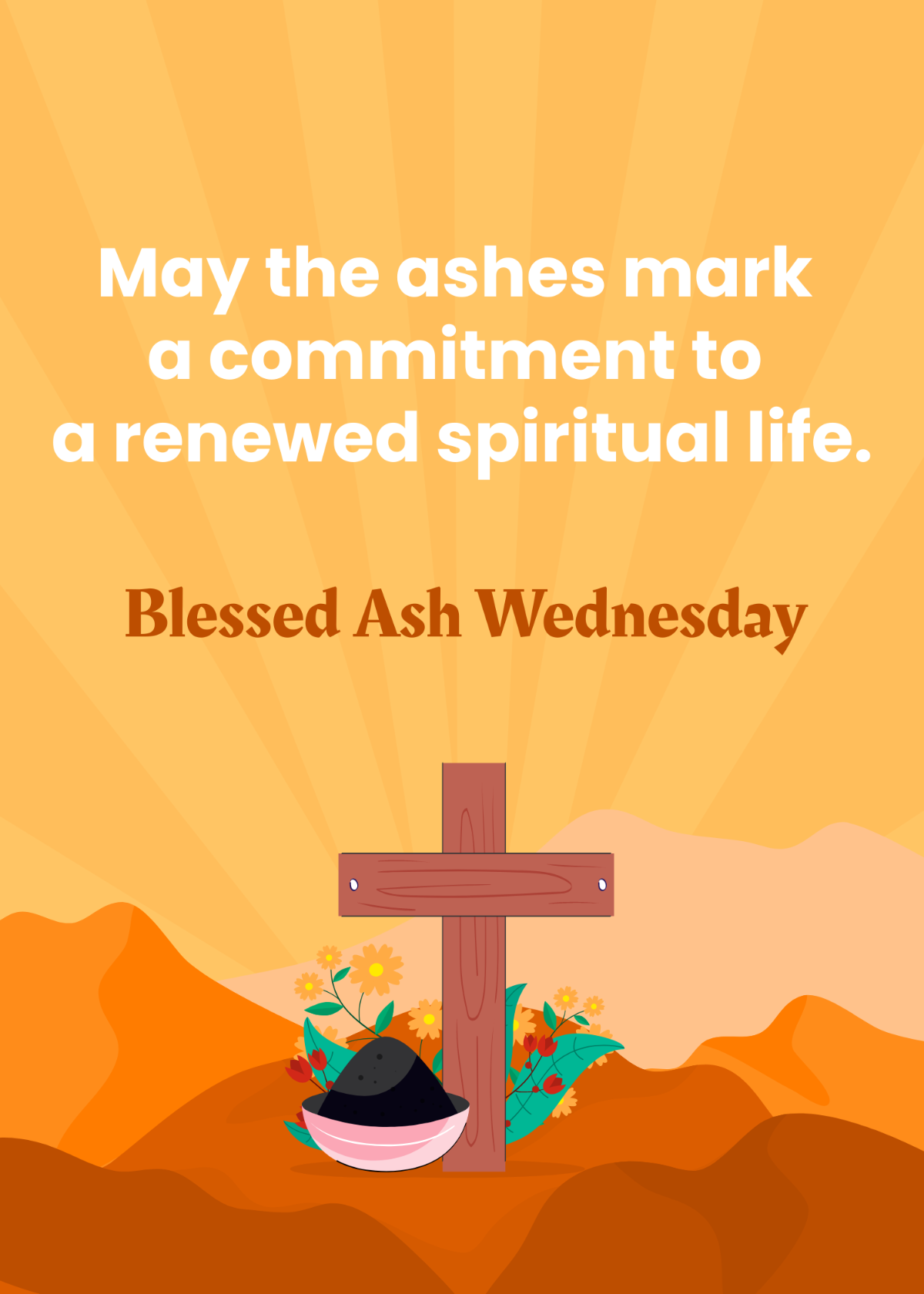 Message for Ash Wednesday Template