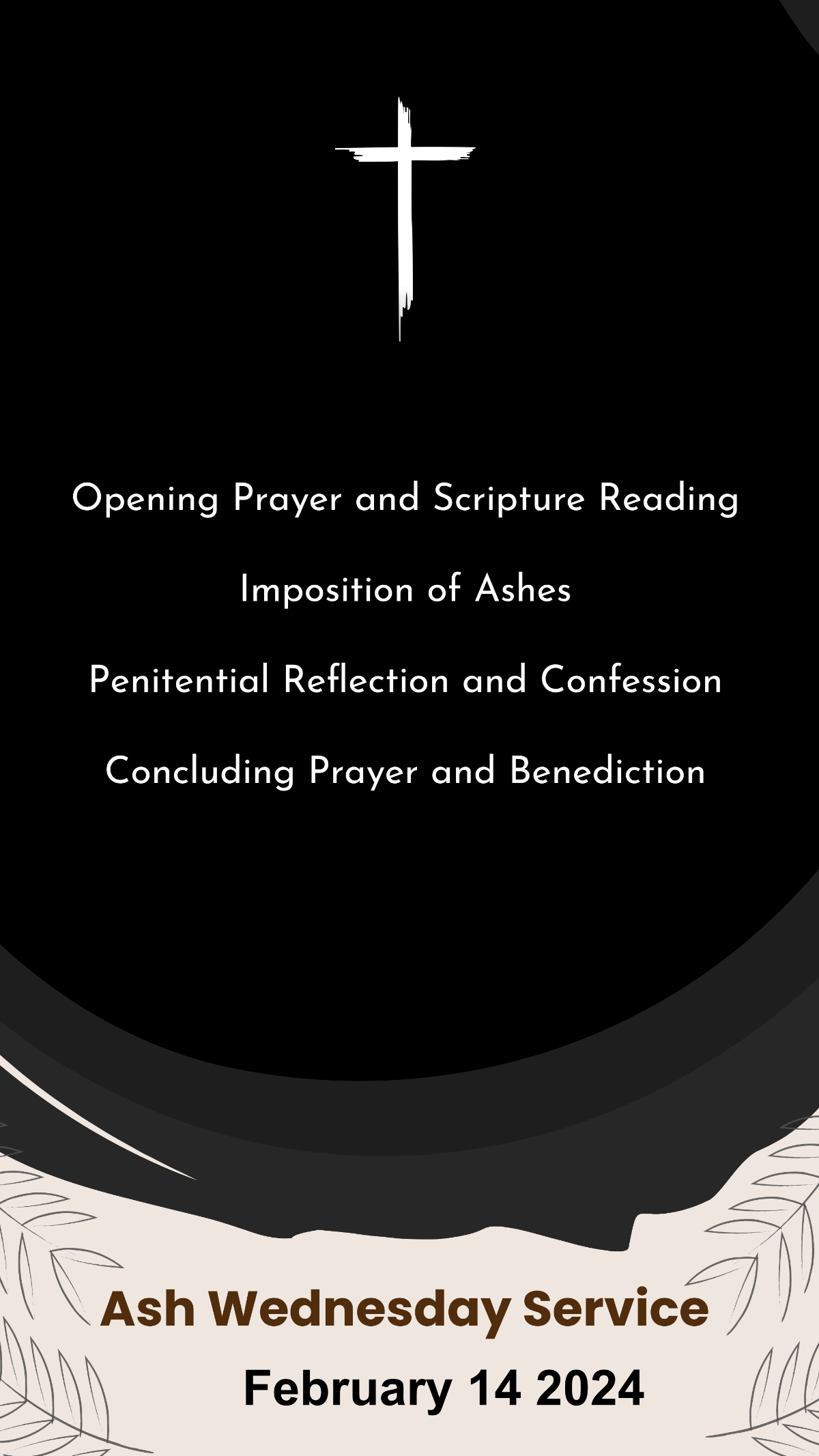 Ash Wednesday Service Outline Template