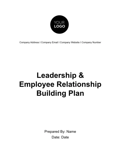 Free Leadership & Employee Relationship Building Plan HR Template to Edit Online