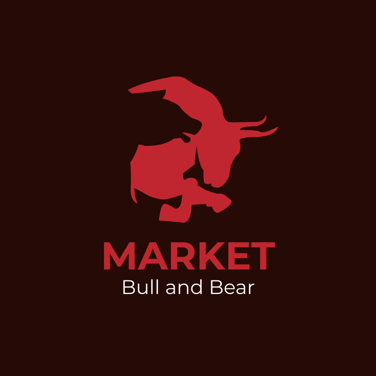 Free Market Bull and Bear Logo Template