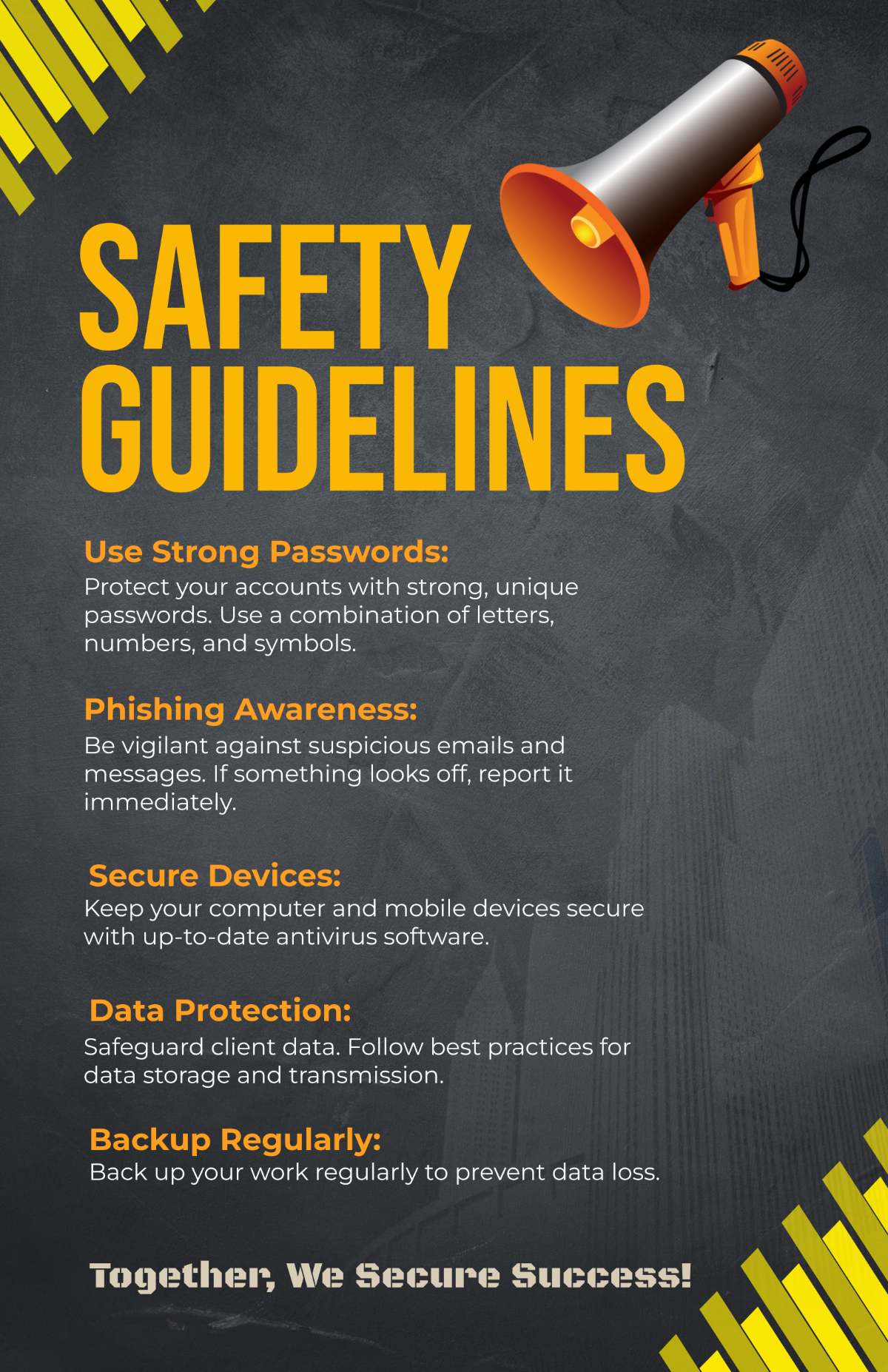 Digital Marketing Agency Safety Communication Poster