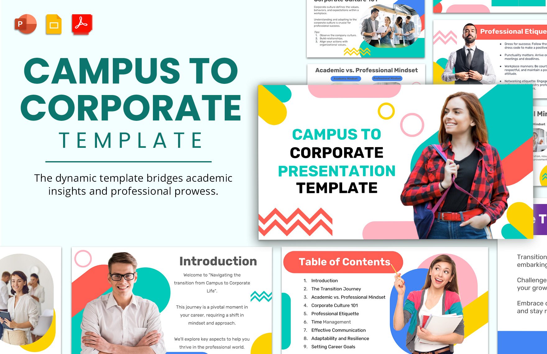 Free Campus to Corporate Template in PDF, PowerPoint, Google Slides