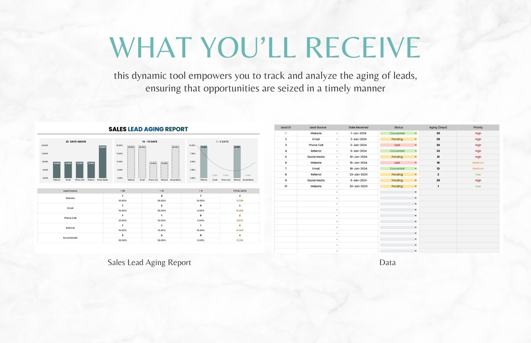 Sales Lead Aging Report Template