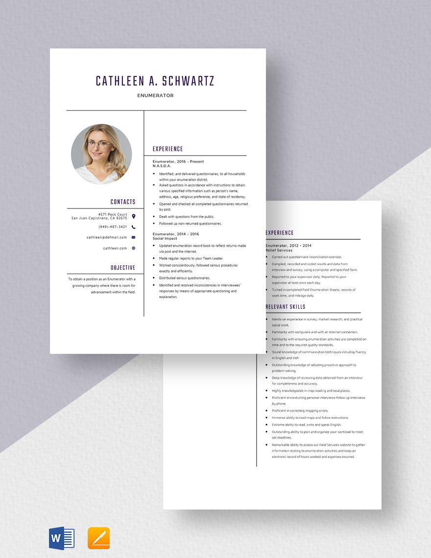 Enumerator Resume