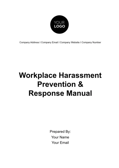 Free Workplace Harassment Prevention & Response Manual HR Template to Edit Online