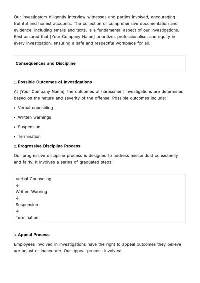 Free Workplace Harassment Prevention & Response Manual HR Template to Edit Online