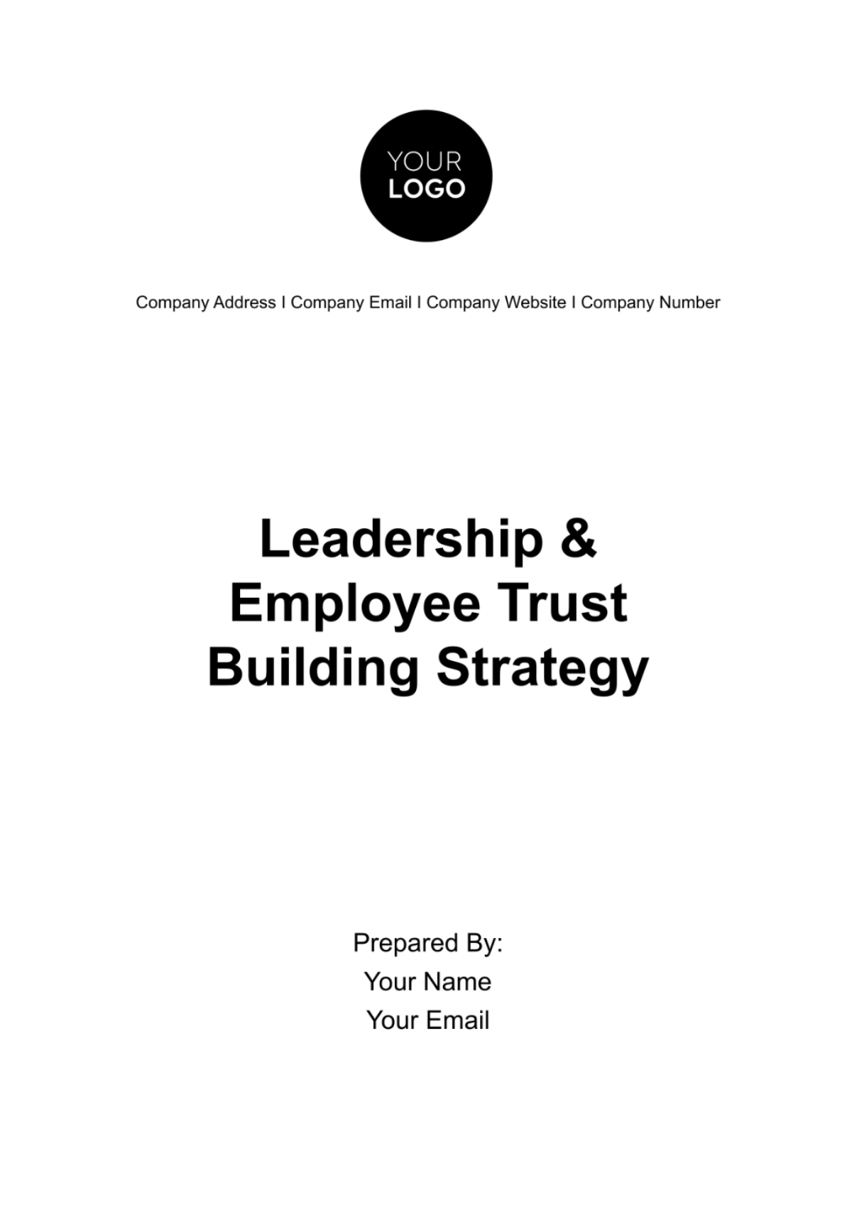 Leadership & Employee Trust Building Strategy HR Template - Edit Online & Download