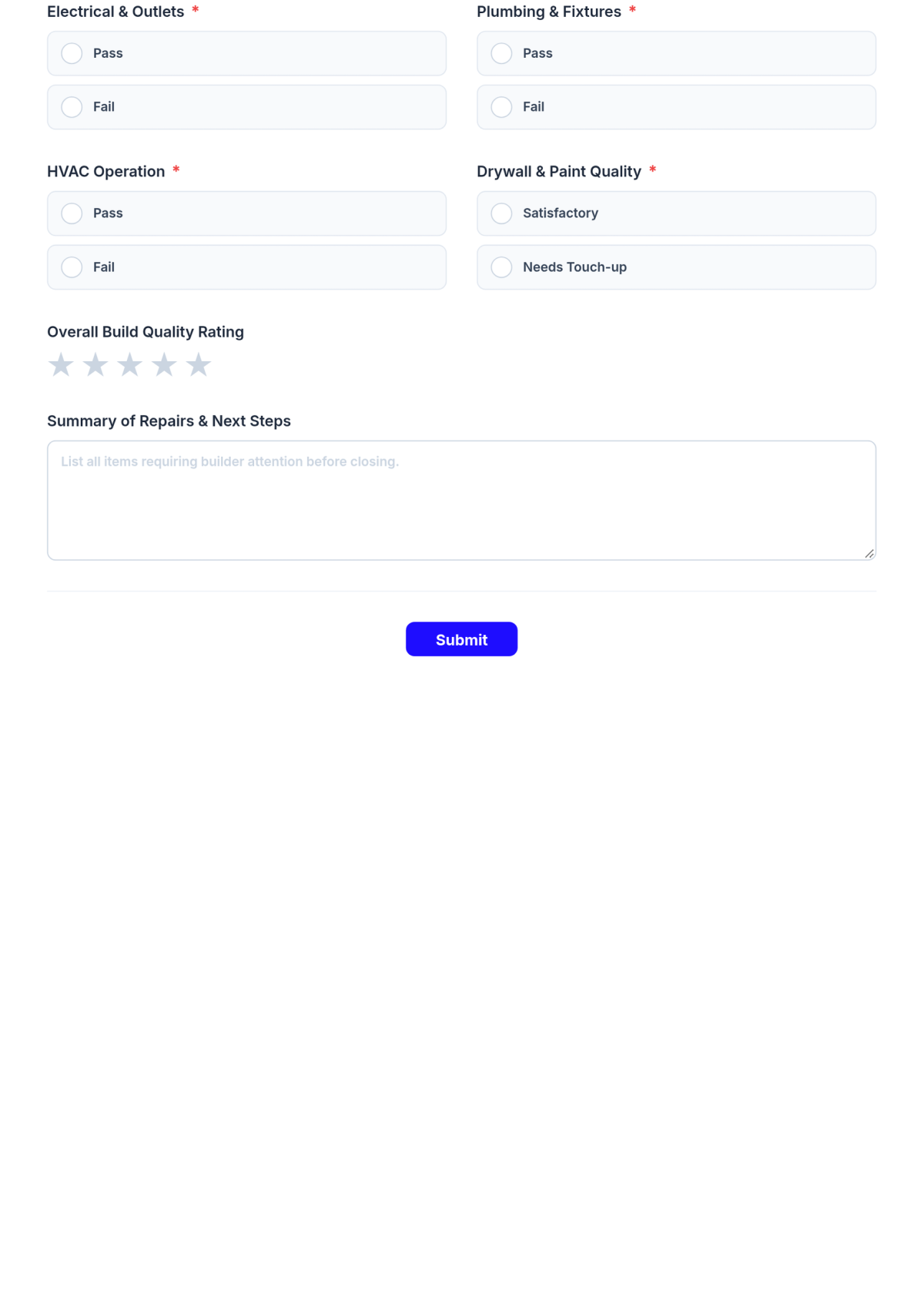 Free Home Builder Inspection Checklist Template & AI Maker Free Home Builder Inspection Checklist Template & AI Maker