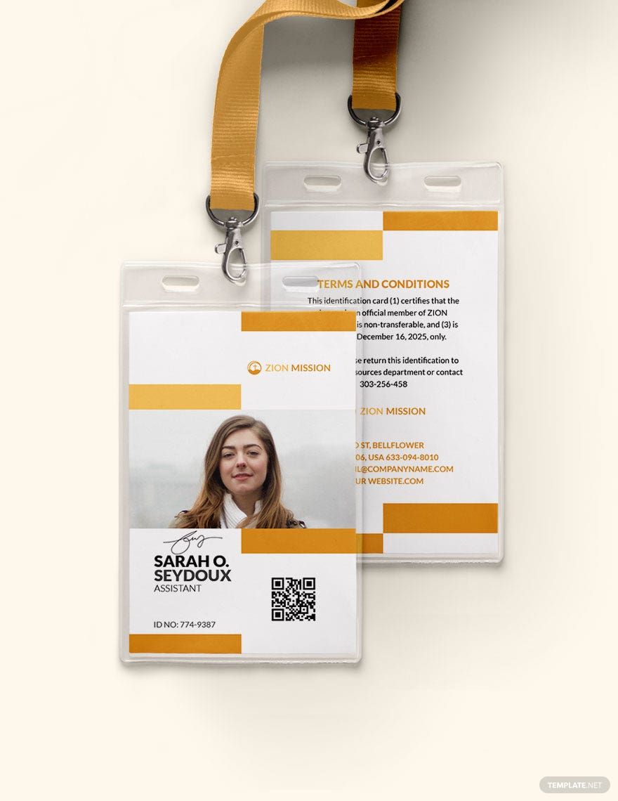 Missionary ID Card Template