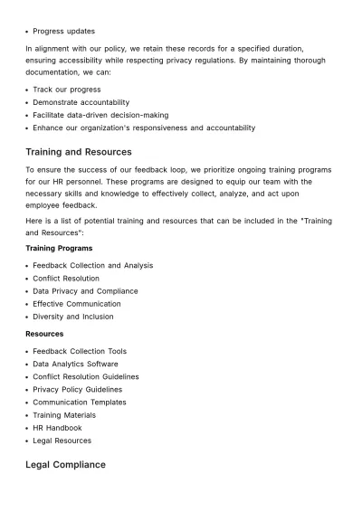 Free Employee Relationship Feedback Loop Manual HR Template to Edit Online