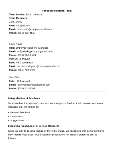 Free Employee Relationship Feedback Loop Manual HR Template to Edit Online
