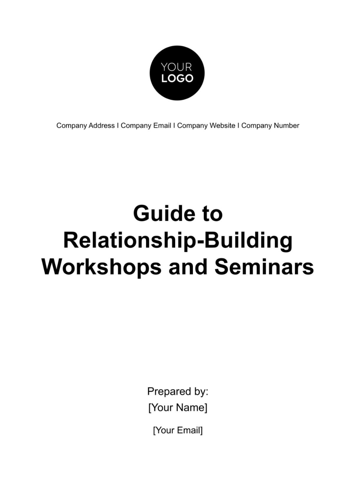 Free Guide to Relationship-building Workshops and Seminars HR Template